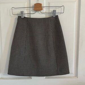 Aritzia Babaton plaid high waisted mini skirt